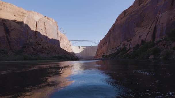 Glen Canyon Dam Colorado River Page Arizona Verenigde Staten Van — Stockvideo