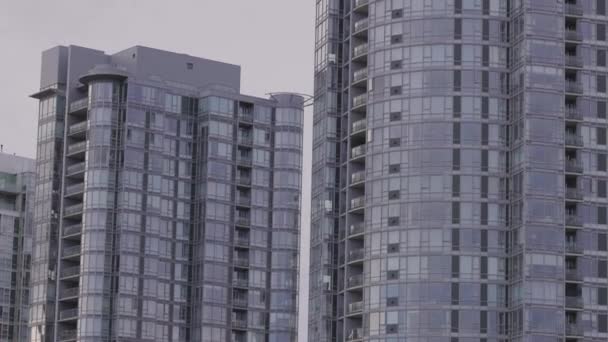 Vancouver British Columbia Canada Buildings Urban Cityscape Moden Architecture — Stock Video