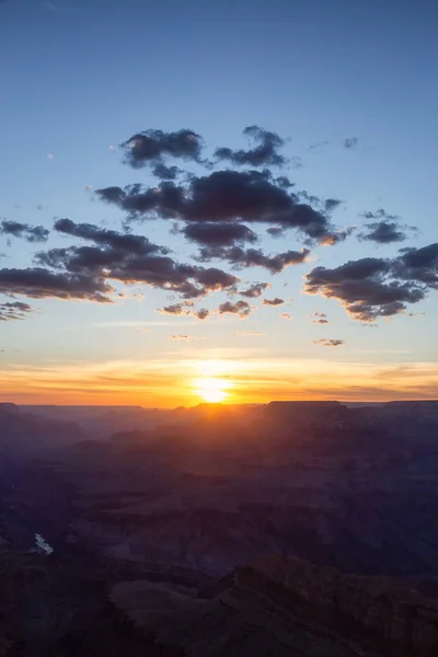 Desert Rocky Mountain American Landscape Cloudy Sunny Sunset Sky Grand — Φωτογραφία Αρχείου