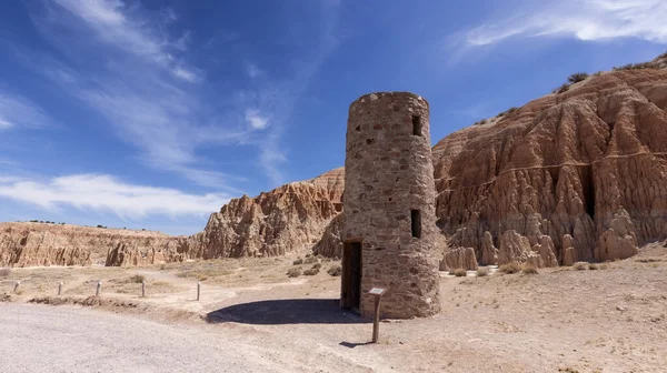 Civilian Conservation Corps Water Tower Rock Formation Desert American Nature — Foto de Stock