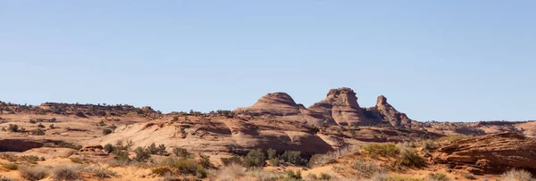 Desert Rocky Mountain American Landscape Sunny Blue Sky Day Oljato — Photo