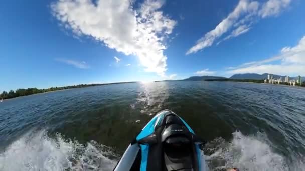 Downtown Vancouver British Columbia Canada June 2022 Adventurous People Sea — Stok video
