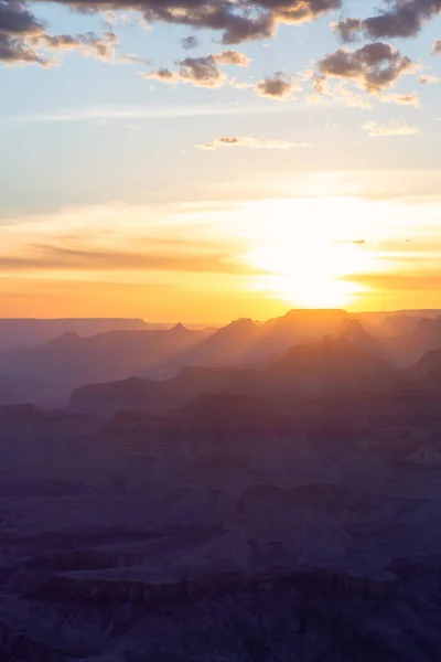 Desert Rocky Mountain American Landscape Cloudy Sunny Sunset Sky Grand — Φωτογραφία Αρχείου