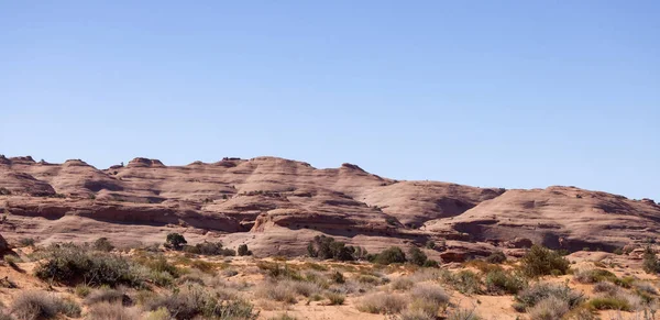 Desert Rocky Mountain American Landscape Sunny Blue Sky Day Oljato — Φωτογραφία Αρχείου