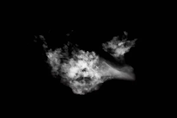 White Cloud Isolated Black Background Good Atmosphere Creation — Stock Photo, Image