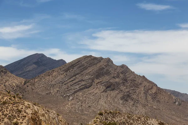 American Mountain Landscape Desert Sunny Cloudy Sky Nevada United States — Stockfoto
