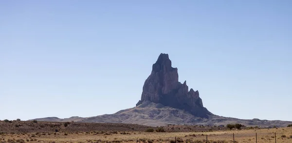 Desert Rocky Mountain American Landscape. Sunny Blue Sky Day. Arizona, United States. Nature Background