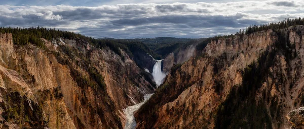 Rocky Canyon River Waterfall American Landscape Grand Canyon Yellowstone Yellowstone — Stock fotografie