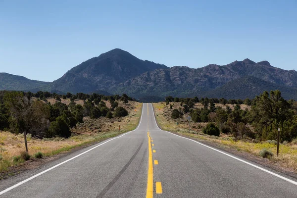 Scenic Highway Route Desert American Mountain Landscape Sunny Morning Utah — Stock fotografie