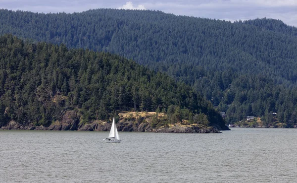 Howe Sound Islands Canadian Mountain Landscape Background Taken West Vancouver — Fotografia de Stock