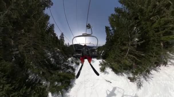 Kuzey Vancouver British Columbia Kanada Nisan 2022 Kayakçı Adam Güneşli — Stok video