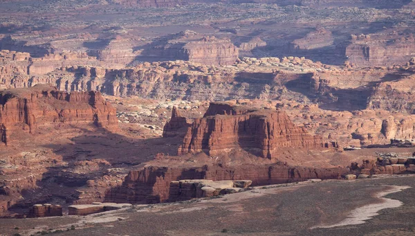 Scenic American Landscape Red Rock Mountains Desert Canyon Весняний Сезон — стокове фото