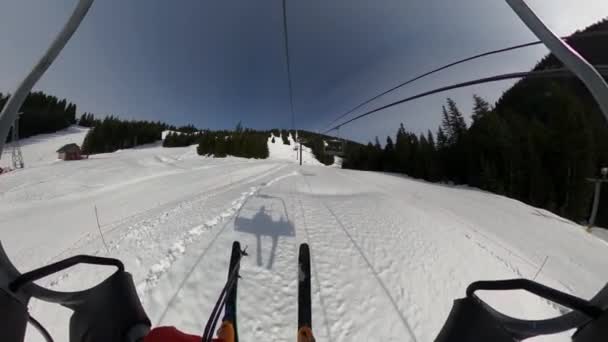 North Vancouver British Columbia Canada April 2022 Man Skiier Going — Vídeos de Stock