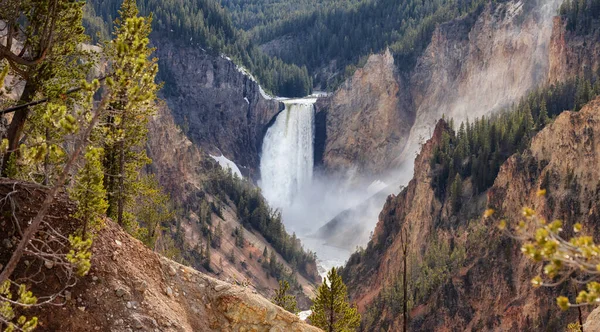 Rocky Canyon River American Landscape Inglés Gran Cañón Yellowstone Parque — Foto de Stock