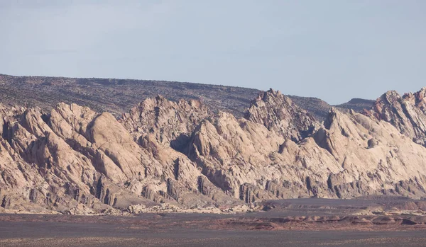 Red Rock Formations in the American Landscape Desert at Sunrise. Spring Season. Utah, United States. Nature Background.