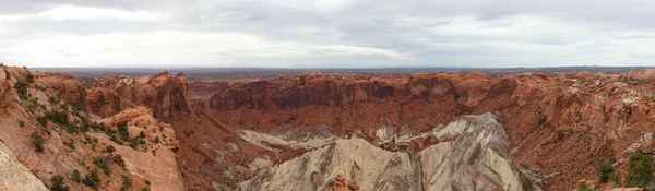Scenic Panoramic View American Landscape Red Rock Mountains Desert Canyon — ストック写真
