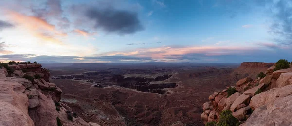 Scenic Panoramic View American Landscape Red Rock Mountains Desert Canyon — Foto de Stock