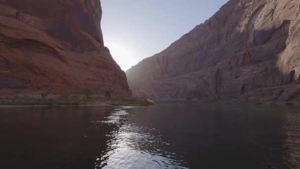 Река Колорадо Глен Каньоне Аризона Сша Американский Горный Природный Ландшафт — стоковое видео