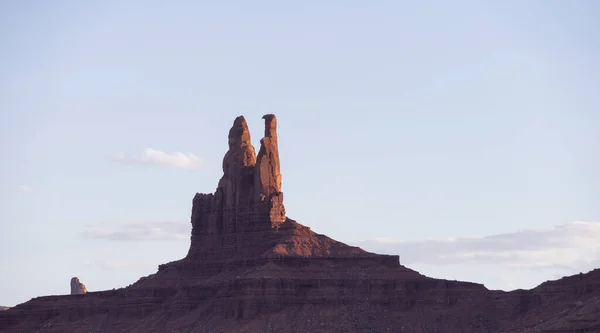 Пустыня Роки Маунтин Вью Небо Солнца Oljato Monument Valley Юта — стоковое фото