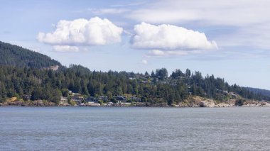 Residential Homes on the Ocean Shore. Sunny Summer. Horseshoe Bay, West Vancouver, British Columbia, Canada.