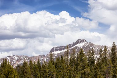 Rugged Mountains with snow in Amercian Landscape. Spring Season. Hanna, Utah. United States. Nature Background.