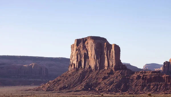 Desert Rocky Mountain American Landscape Morning Sunny Sunrise Sky Oljato — Fotografia de Stock