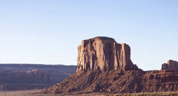 Desert Rocky Mountain American Landscape Morning Sunny Sunrise Sky Oljato — Φωτογραφία Αρχείου