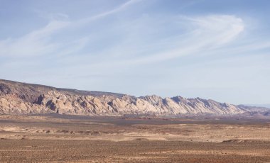 Red Rock Formations in the American Landscape Desert at Sunrise. Spring Season. Utah, United States. Nature Background.
