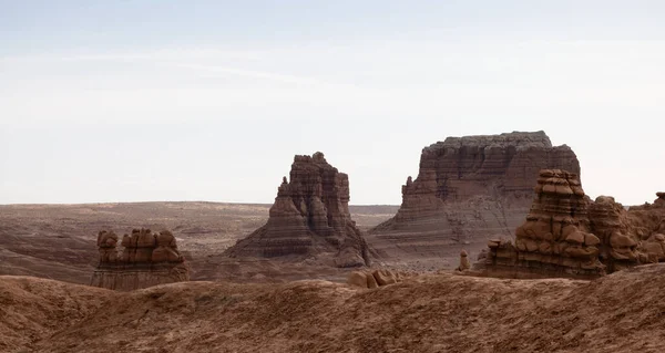 Формації Red Rock Hoodoos Пустелі Світанку Весняний Сезон Державний Парк — стокове фото