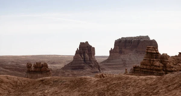 Red Rock Formations Hoodoos Desert Sunrise Spring Season Goblin Valley — Fotografia de Stock