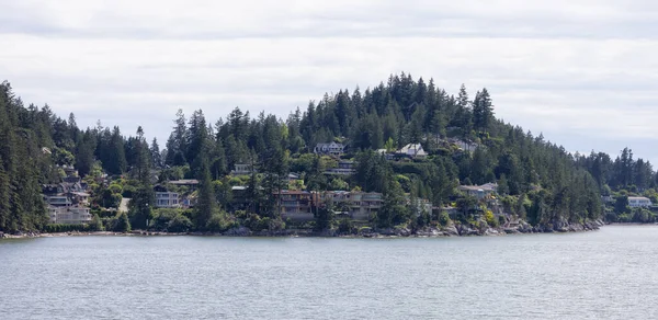 Residential Homes Ocean Shore Sunny Summer Horseshoe Bay West Vancouver — Stock fotografie