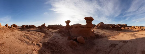 Red Rock Formations Desert Sunny Sunrise Spring Season Goblin Valley — Fotografia de Stock