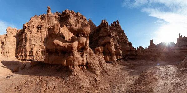 Red Rock Formations Desert Sunny Sunrise Spring Season Goblin Valley —  Fotos de Stock