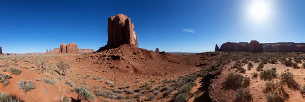 Desert Rocky Mountain American Landscape Sunny Morning Sunrise Oljato Monument — Foto de Stock