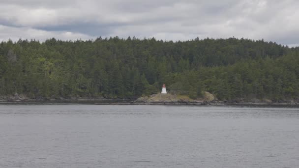 Islands Surrounded Ocean Mountains Summer Season Gulf Islands Vancouver Island — ストック動画