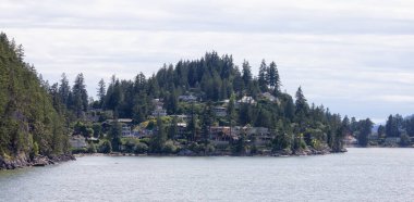 Residential Homes on the Ocean Shore. Sunny Summer. Horseshoe Bay, West Vancouver, British Columbia, Canada.