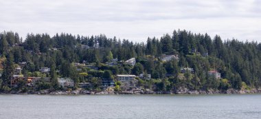 Residential Homes on the Ocean Shore. Sunny Summer. Horseshoe Bay, West Vancouver, British Columbia, Canada.