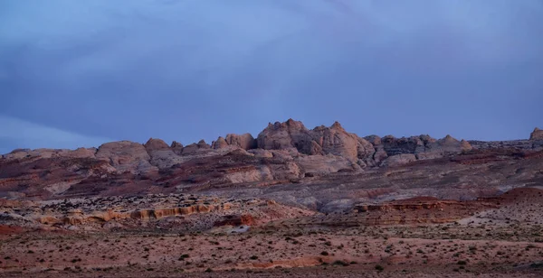 Red Rock Formations Poušti Při Západu Slunce Jarní Sezóna Goblin — Stock fotografie