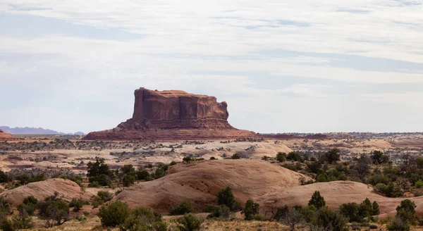 Αμερικανικό Τοπίο Στην Έρημο Σχηματισμούς Red Rock Mountain Γιούτα Ηνωμένες — Φωτογραφία Αρχείου