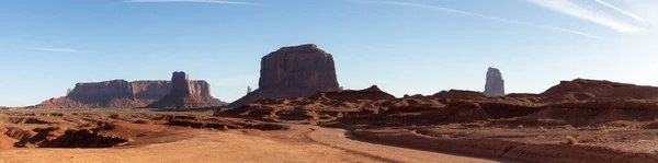 Desert Rocky Mountain American Landscape Sunny Morning Sunrise Oljato Monument — Stockfoto