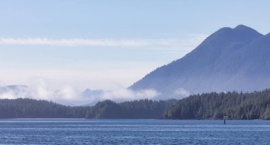 Tofino, Vancouver Island, British Columbia, Canada. View of Canadian Mountain Landscape on the West Coast of Pacific Ocean. Nature Background.