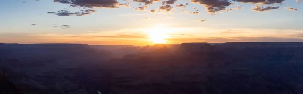 Desert Rocky Mountain American Landscape Cloudy Sunny Sunset Sky Національний — стокове фото