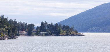 Residential Homes on the Ocean Shore. Sunny Summer. Horseshoe Bay, West Vancouver, British Columbia, Canada.