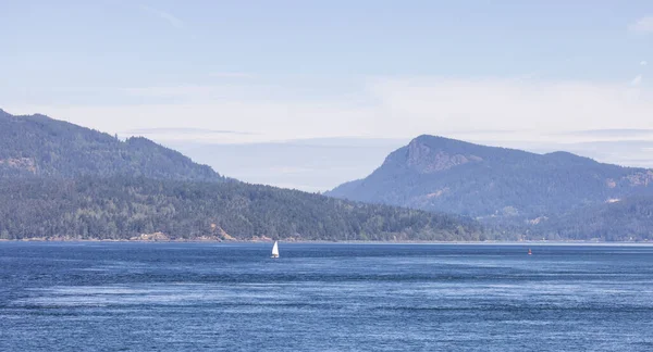 Canadian Landscape by the ocean and mountains. Summer Season. Gulf Islands near Vancouver Island, British Columbia, Canada. Canadian Landscape.