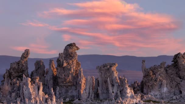 Cinemagraph Continuous Animation Tufa Towers Rock Formation Mono Lake Sunny — Stockvideo