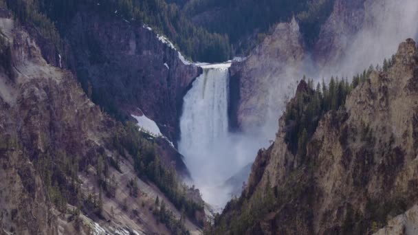 Rocky Canyon River American Landscape Grand Canyon Yellowstone Yellowstone National — Stockvideo