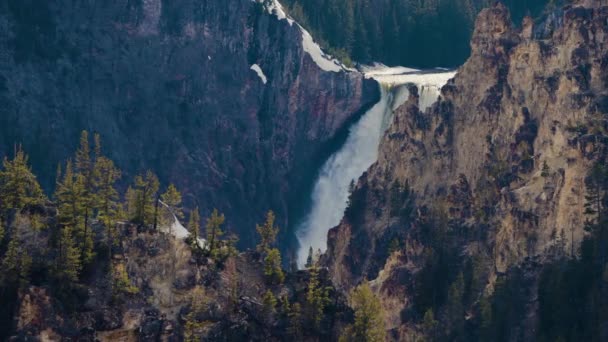 Rocky Canyon River American Landscape Grand Canyon Yellowstone Yellowstone National — Vídeo de Stock