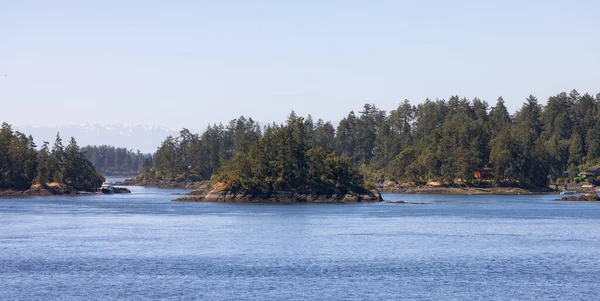Canadian Landscape Ocean Mountains Summer Season Gulf Islands Vancouver Island — Stock Photo, Image