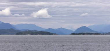 Howe Sound, Islands and Canadian Mountain Landscape Background. Taken near West Vancouver, British Columbia, Canada.