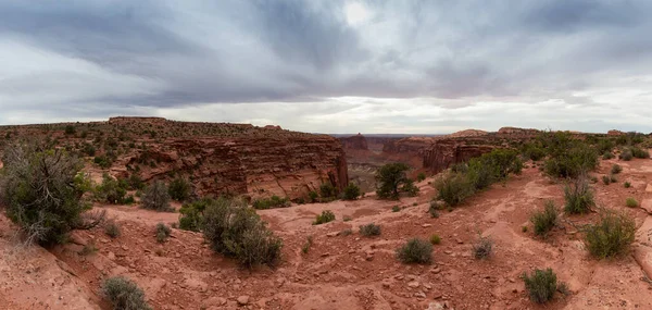 Scenic Panoramic View American Landscape Red Rock Mountains Desert Canyon — Fotografia de Stock